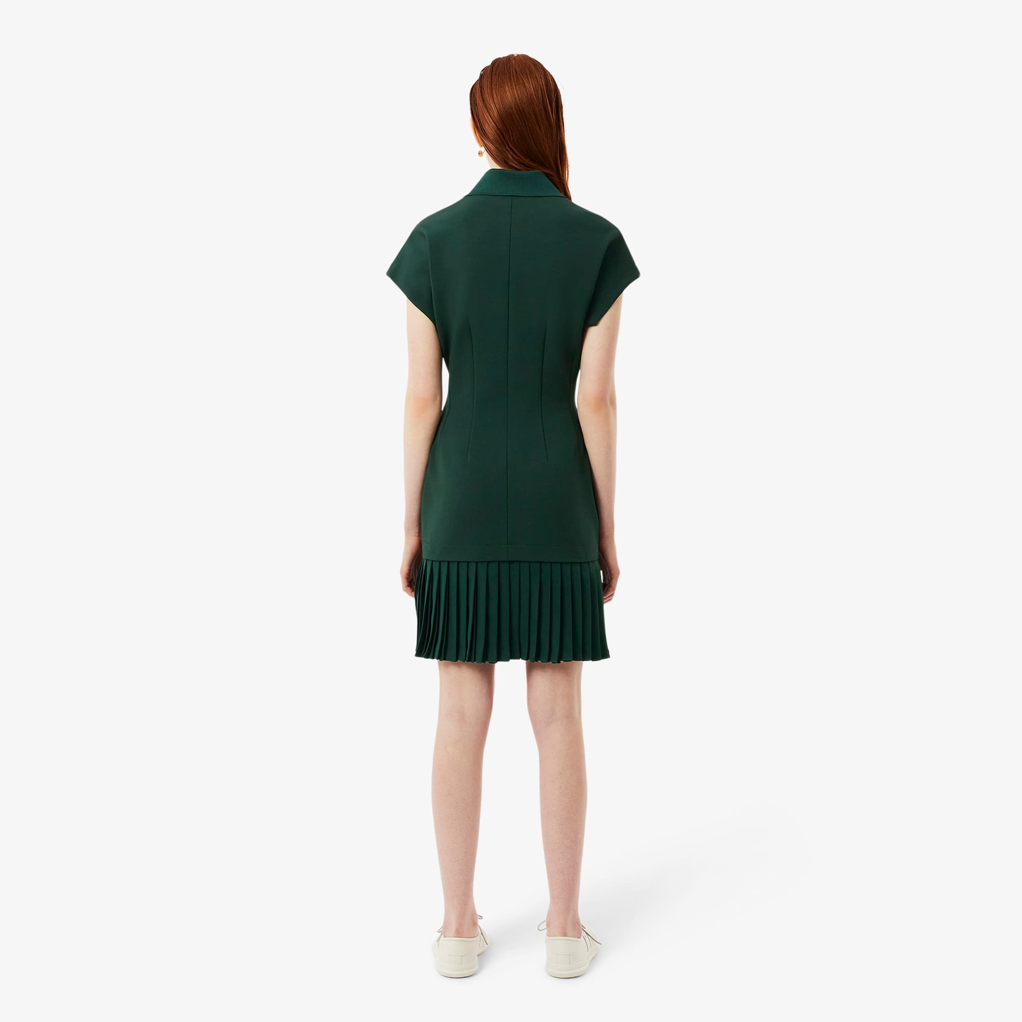 ★LACOSTE★ Women's pleated hem short sleeve polo dress blac Women's Runway Pleated Polo Dress - undefined - New In 2025