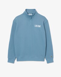 Sudadera de Cuello con Cierre de Felpa Estampada
