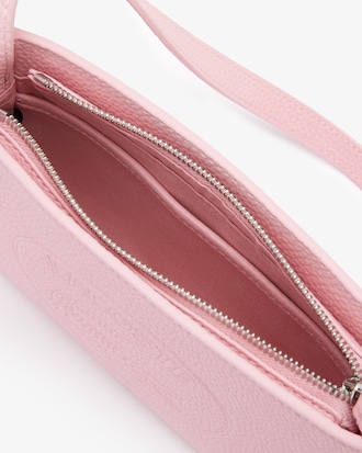 Croco Crew Grained Leather Shoulder Bag