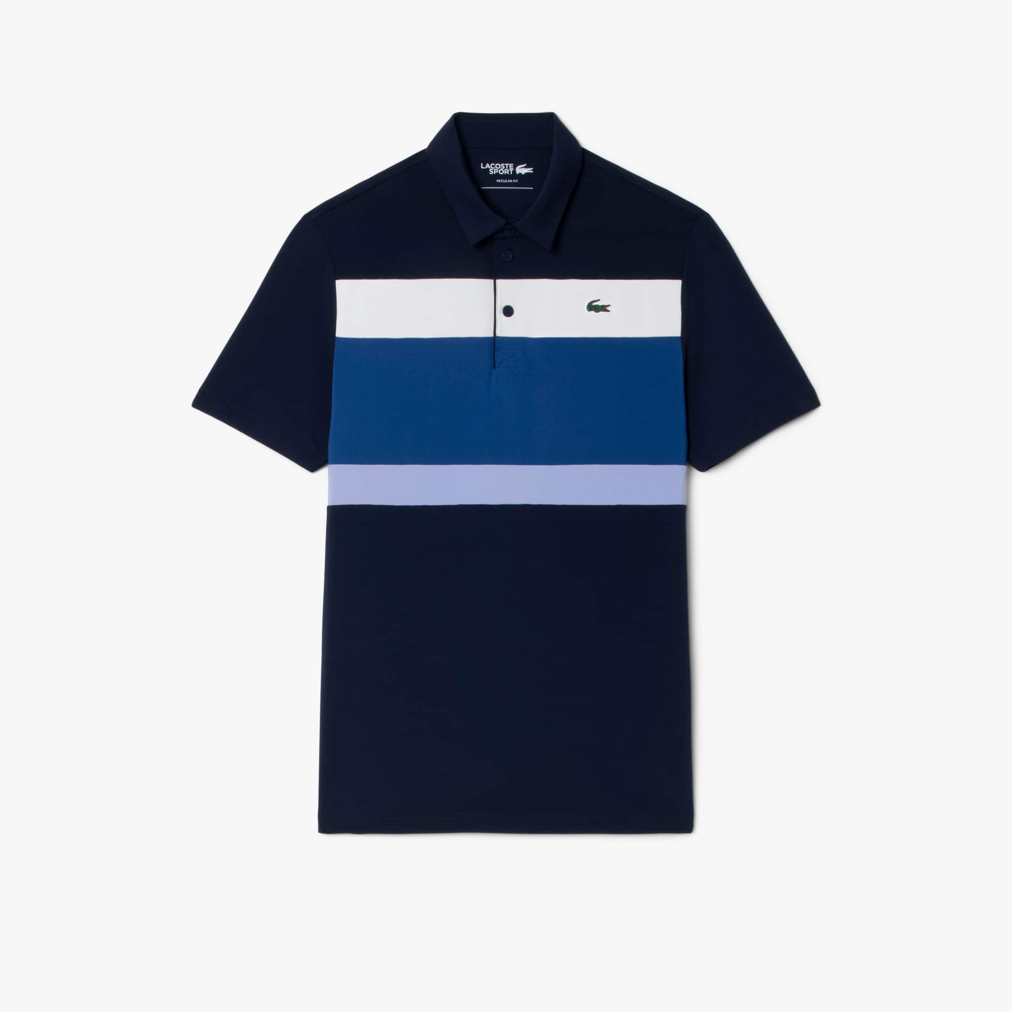 Lacoste Men's Regular Fit Colorblock Golf Polo - S - 3 In Blue