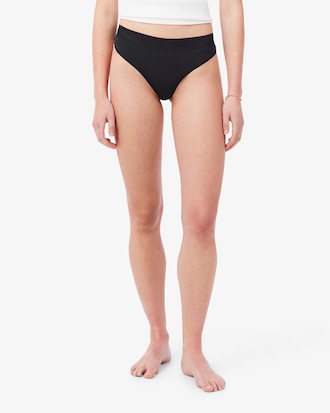 Logo Waist Microfiber String Briefs