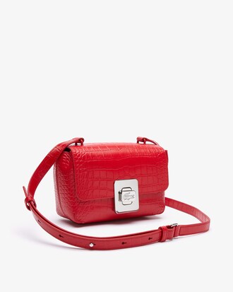 Sac &agrave; main Amelia en cuir emboss&eacute; avec fermoir en m&eacute;tal