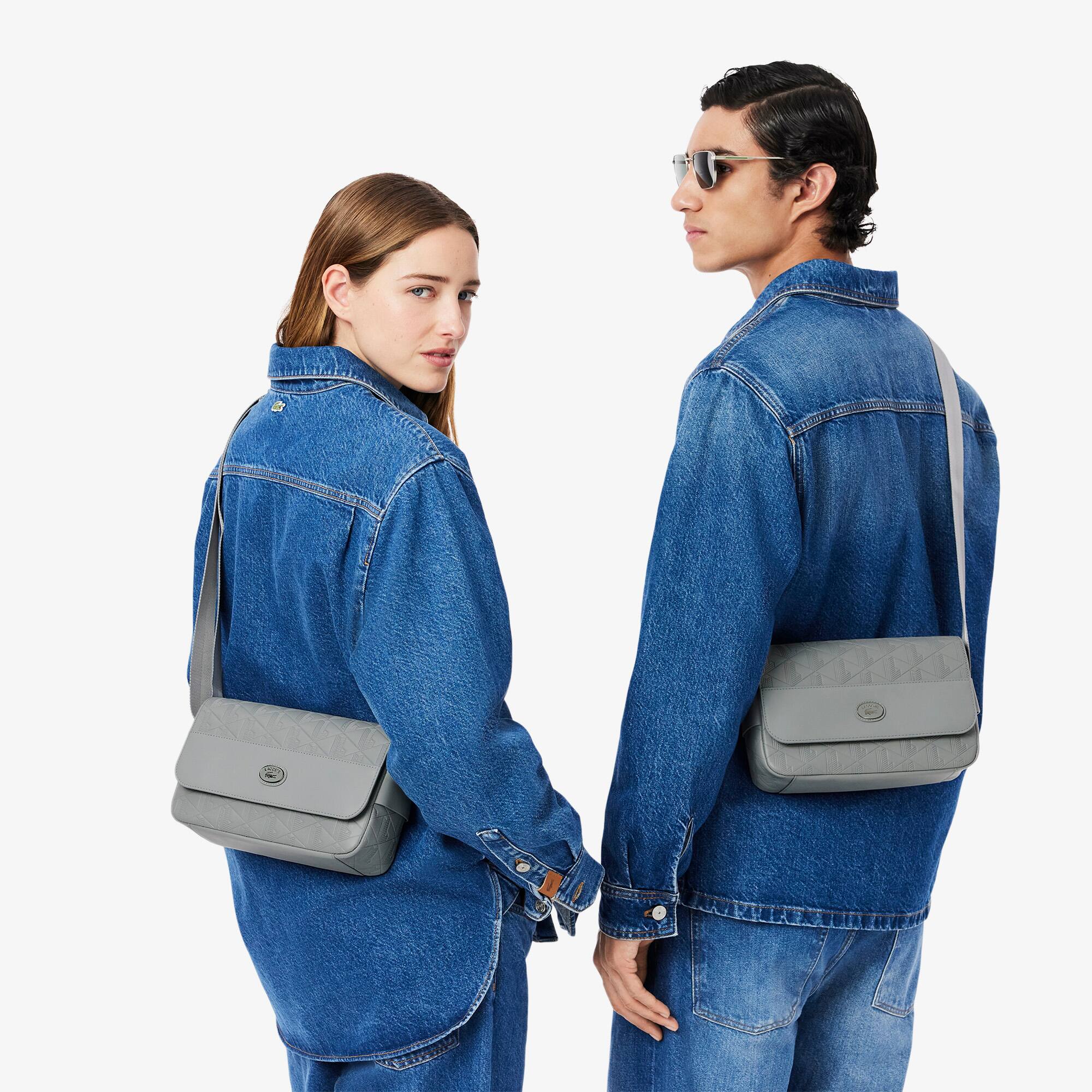 【LACOSTE】NOMOGRAMME Flap Messenger Bag_NU4838M (GREY BLUE) Amazon.com | Lacoste Nomogramme Small Flap Close Messenger