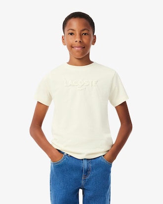 Textured Lacoste Cotton T-shirt