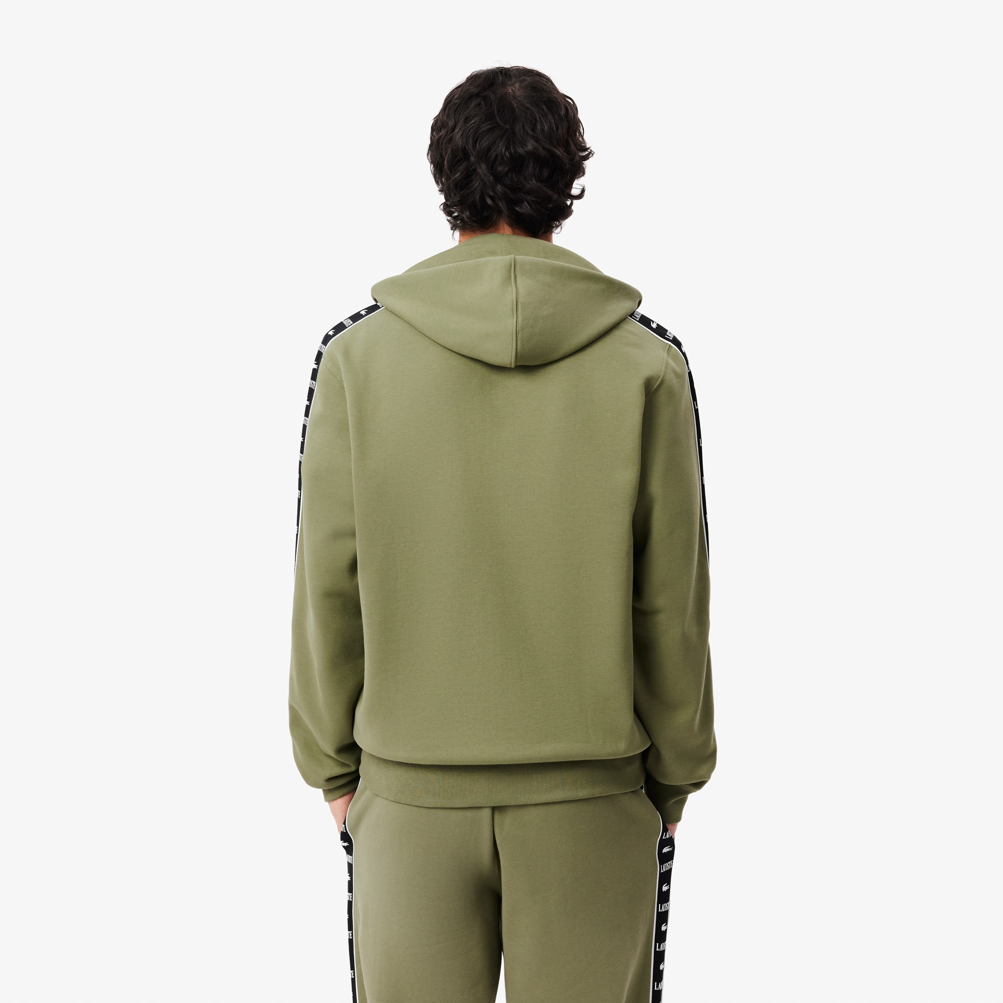 Men's Logo Stripe Zip-Up Hoodie - Sweaters & Sweatshirts