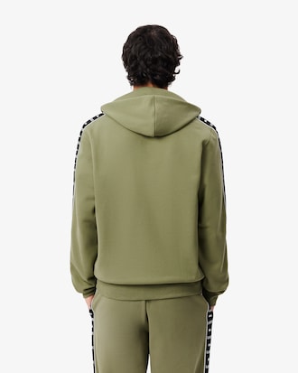 Men's Logo Stripe Zip-Up Hoodie