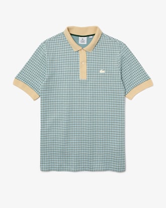 Men's LIVE Relaxed Fit Checkered Cotton Blend Polo