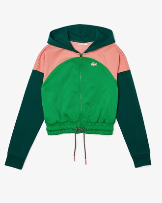 Women&rsquo;s Lacoste SPORT Hooded Organic Cotton Zip Sweatshirt