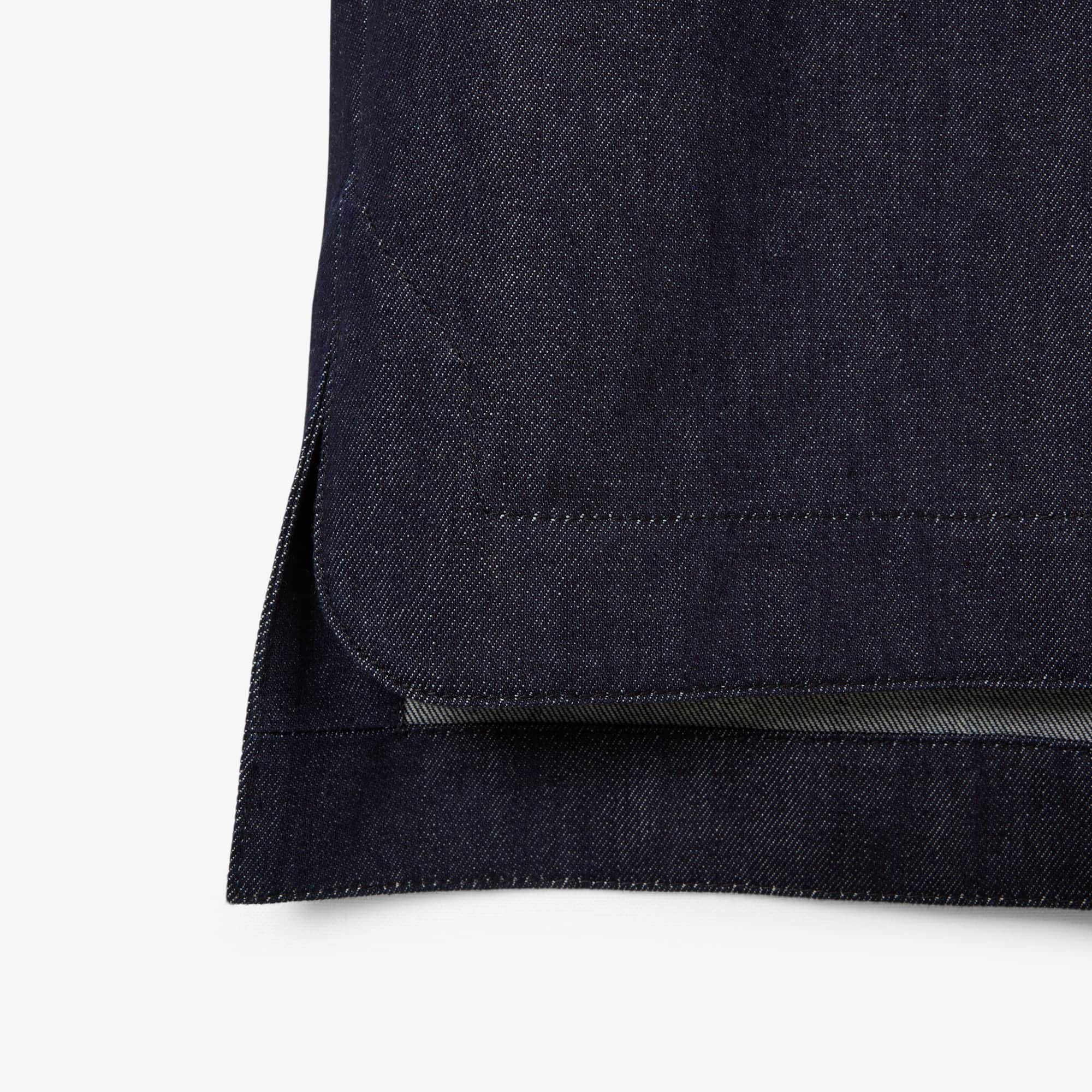 Runway Loose Fit Denim Polo Shirt