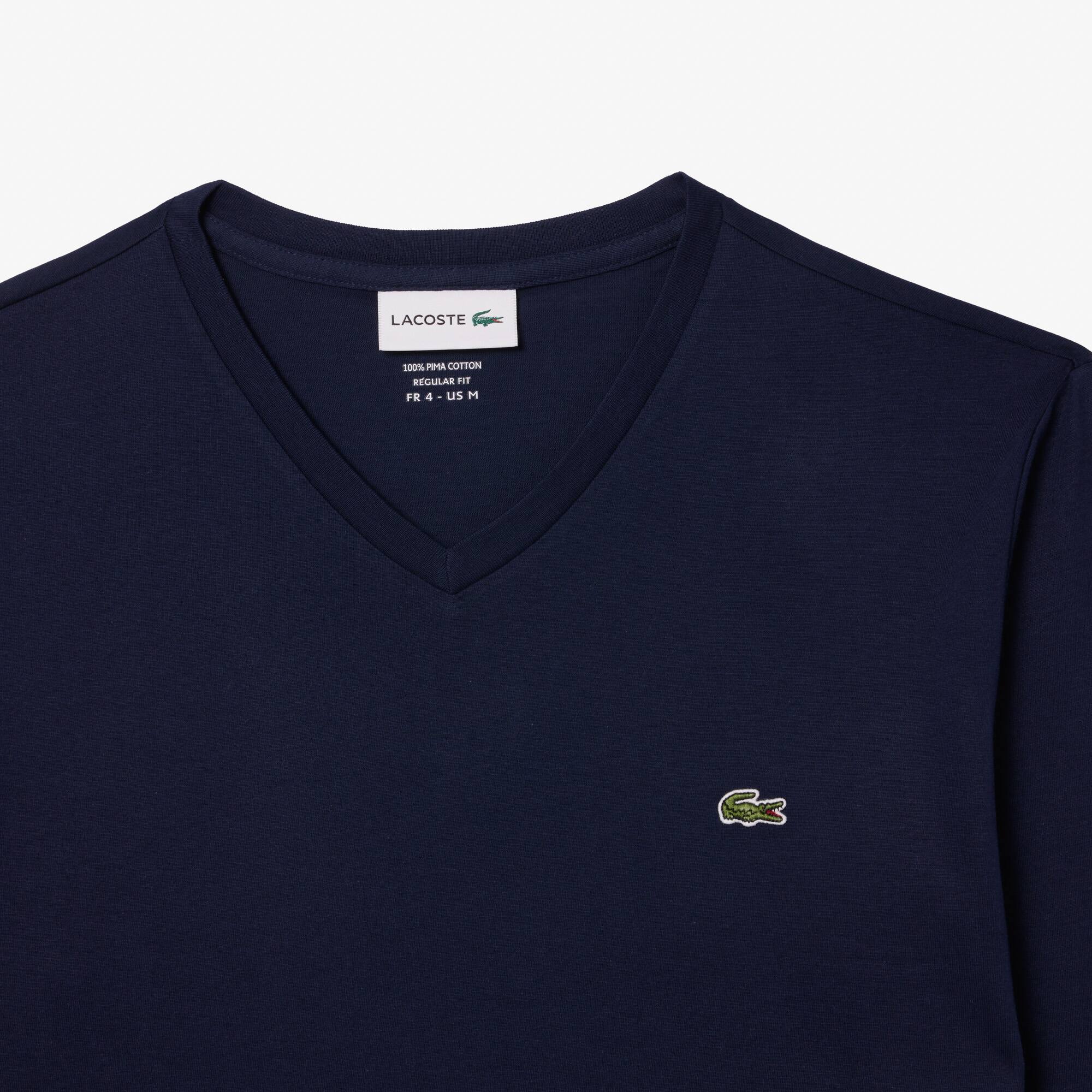 lacoste v neck tee