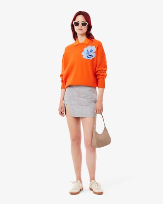 Women's Reversible Embroidered Quilted Mini Skirt