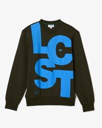 Men's Classic Fit Contrast Lettering Cotton Sweatshirt