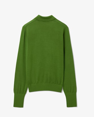 Runway Polo Collar Merino Wool Sweater