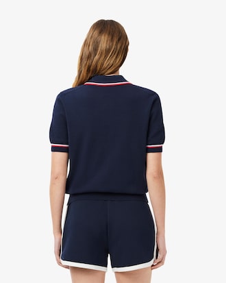 Women's Cropped 3D Seamless Stretch Cotton Polo