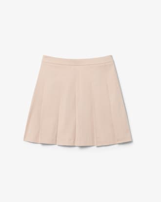 Pleated Cotton Twill Skirt