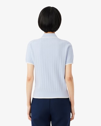 Women's Short Sleeve Polo Collar Golf Sweater