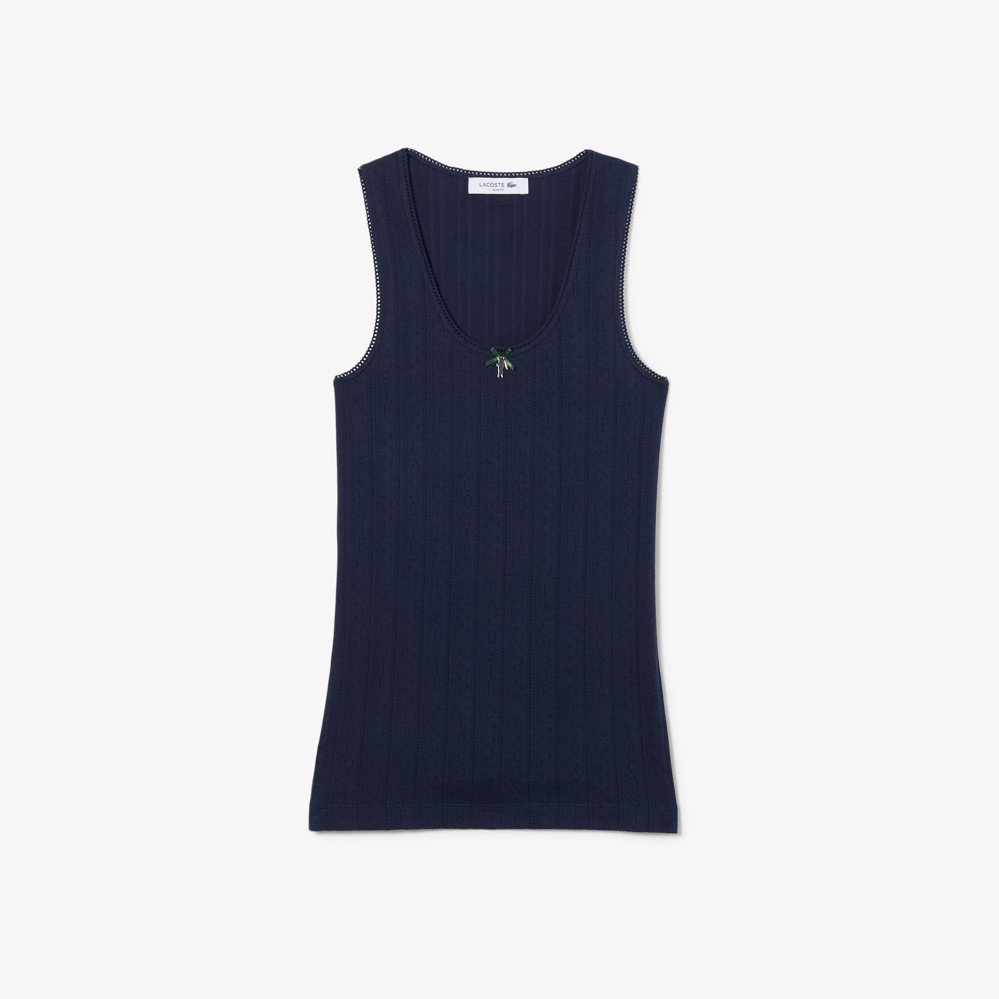 Women's Slim Fit Pointelle Knit Cotton Tank Top - Organic Cotton