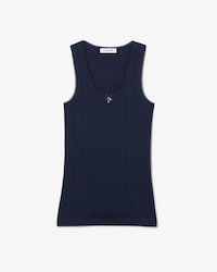 Women's Slim Fit Pointelle Knit Cotton Tank Top