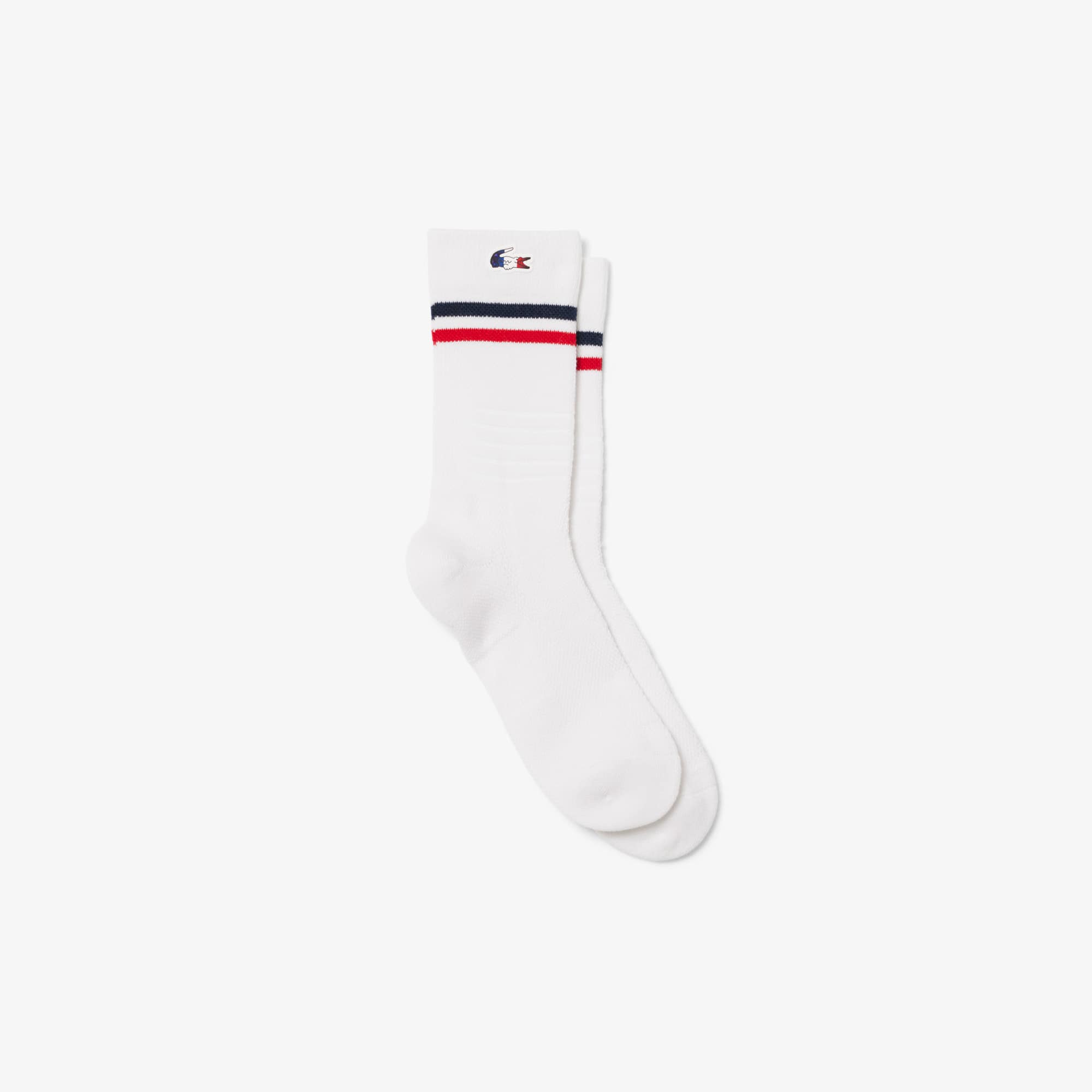 Lacoste French Tennis Team Socks - 3 - 5.5 In White