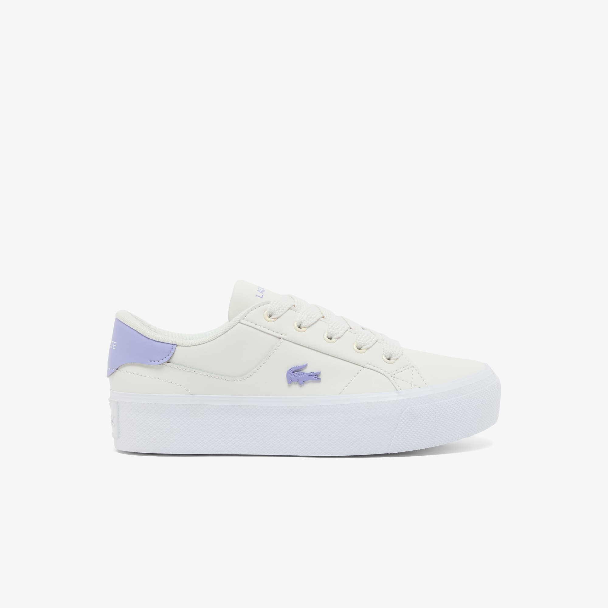 Lacoste Women's Ziane Platform Leather Sneakers - 5 In White