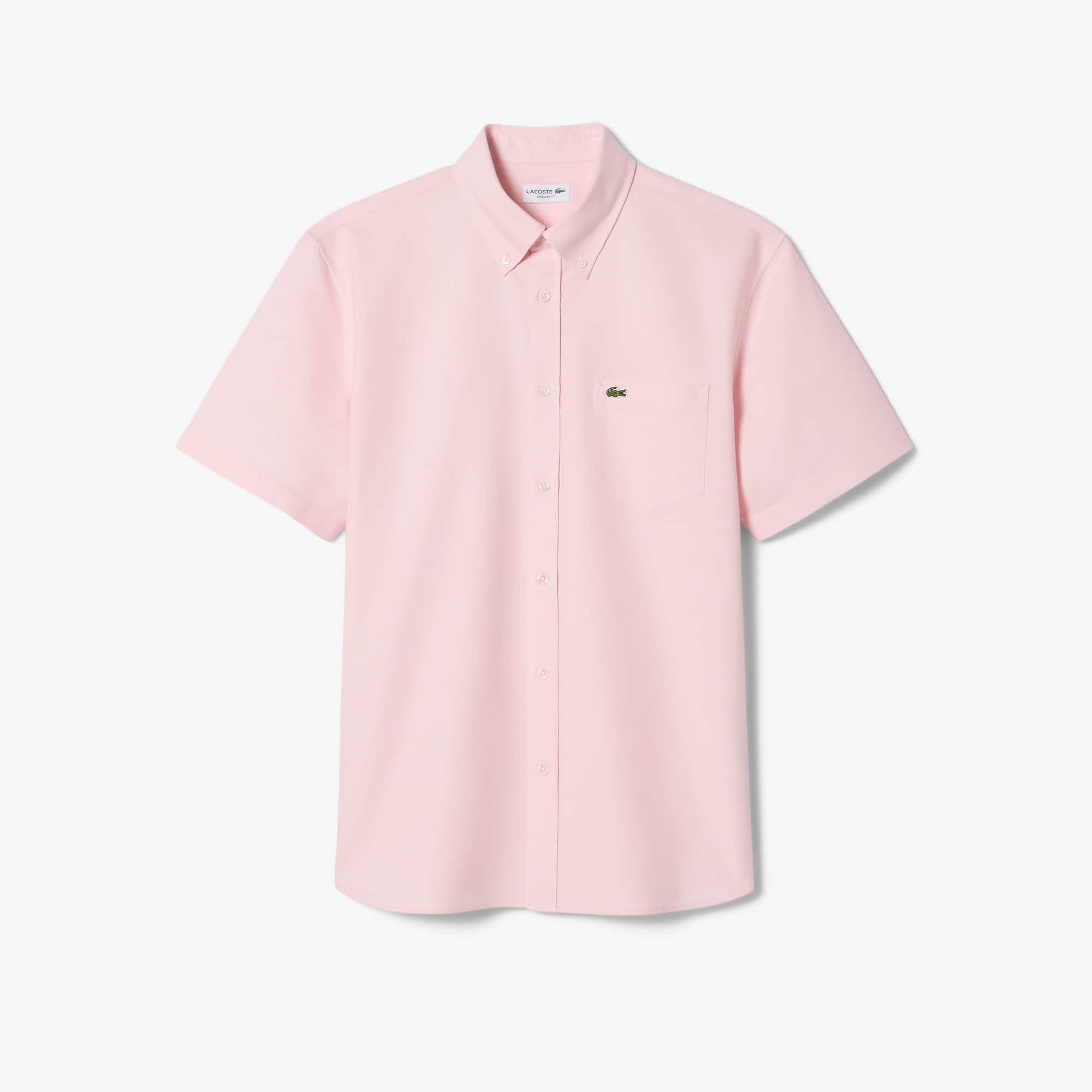 Men's Regular Fit Short Sleeve Oxford Shirt - Button Down Shirts
