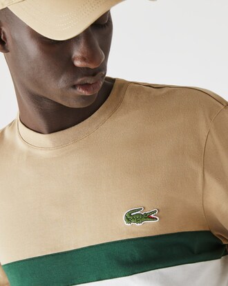 T-shirt en coton color-block avec empi&egrave;cement