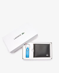 Caja de regalo con llavero y cartera de piel lisa Fitzgerald para hombre