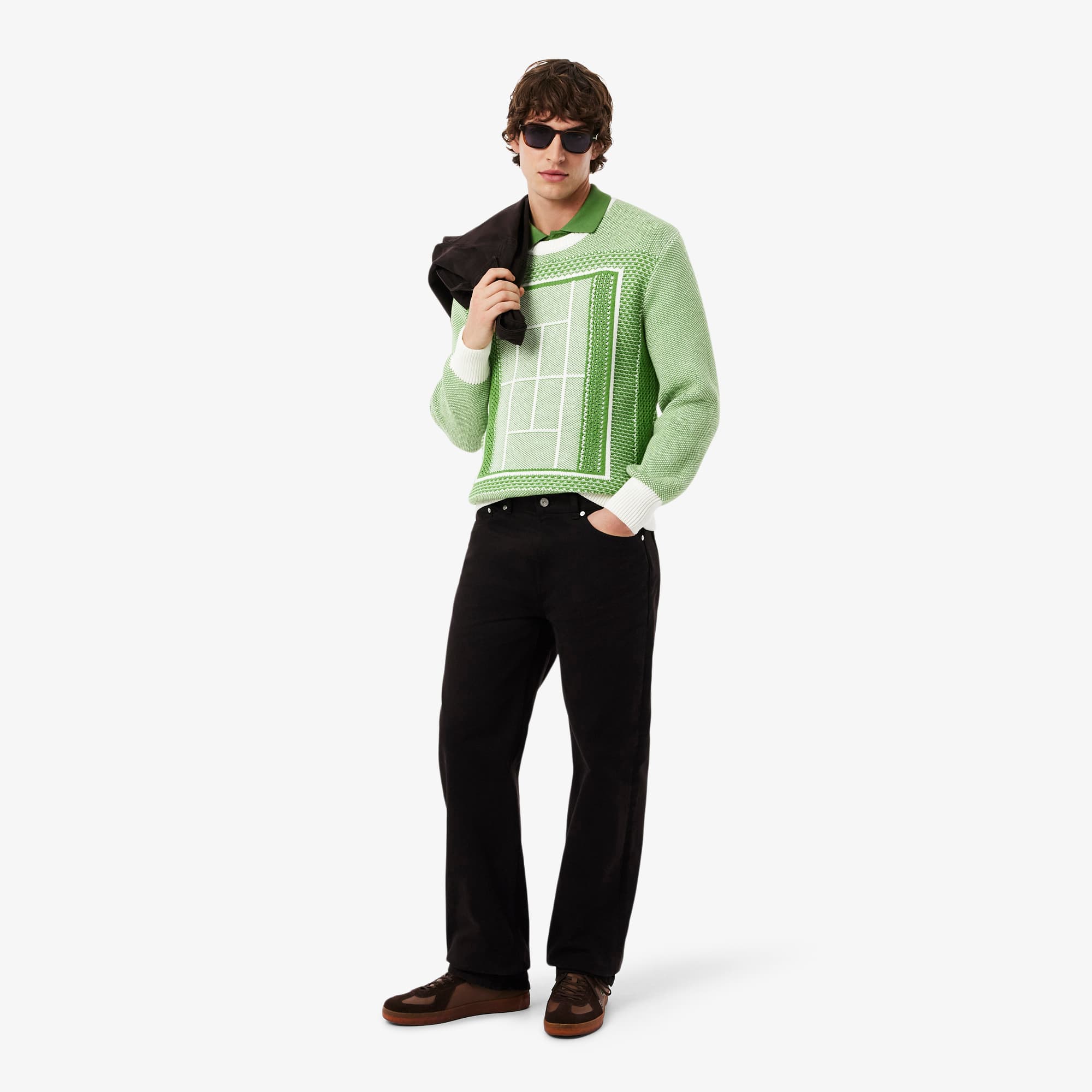 Tennis Court Graphic Sweater - Sweaters & Sweatshirts - New In