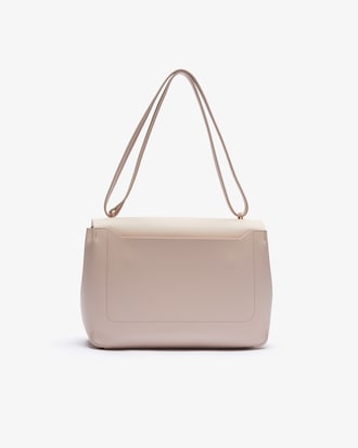 Croco Turn Large Leather Shoulder Bag