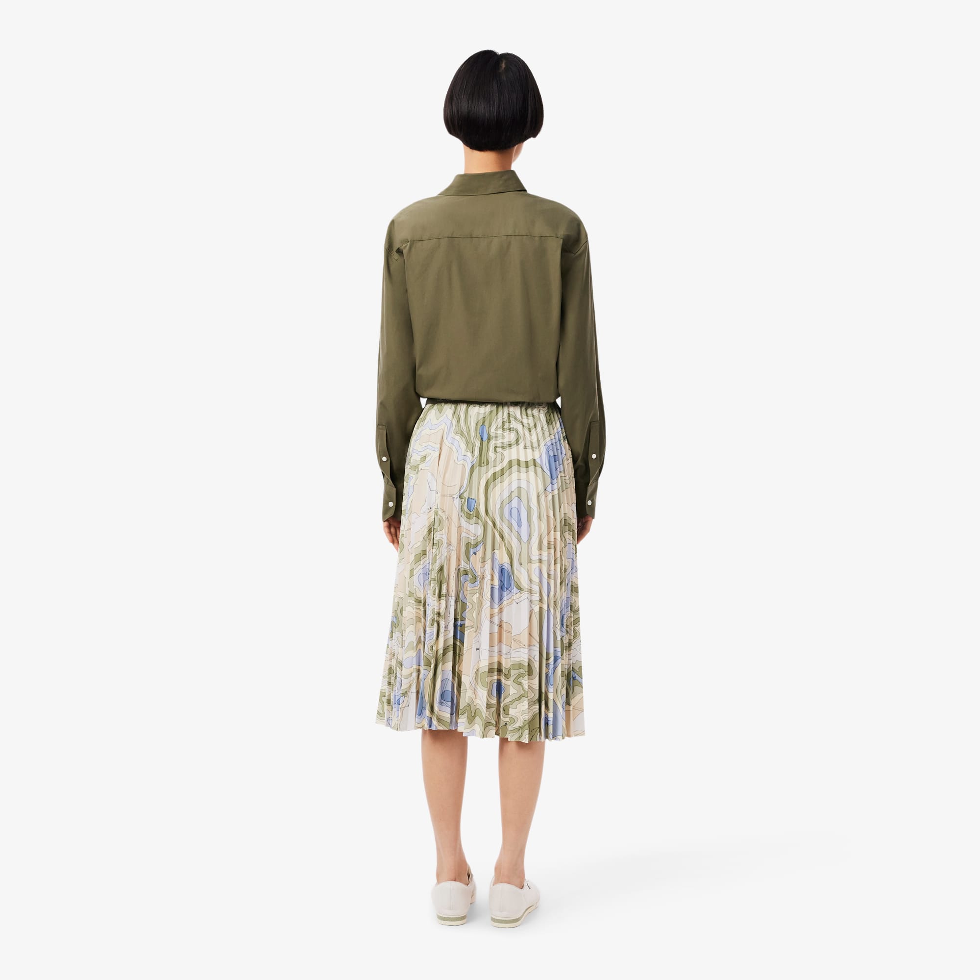 Women's Topography Print Pleated Skirt - Shorts & Skirts - New In
