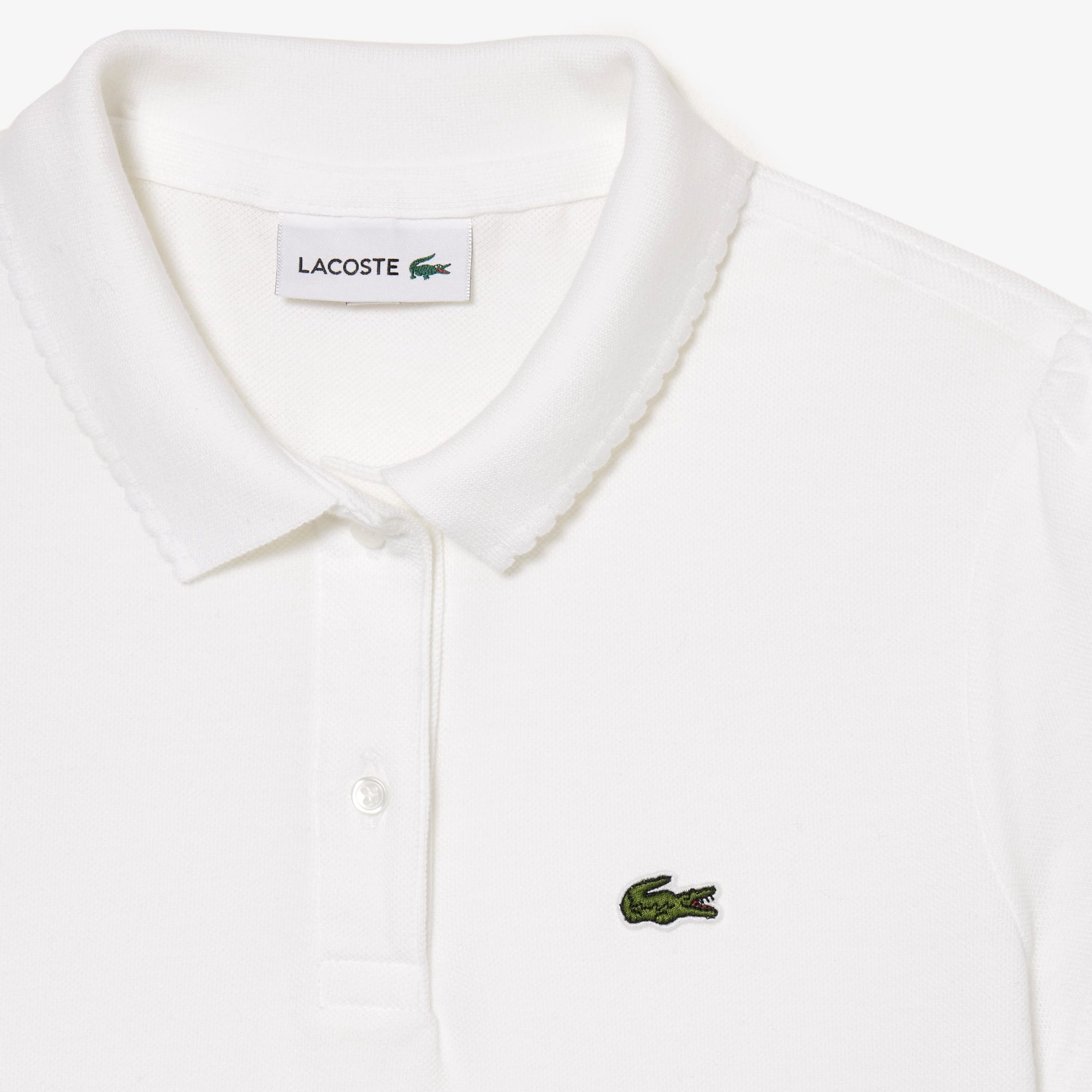 Kids' Scalloped Collar Mini Piqué Polo