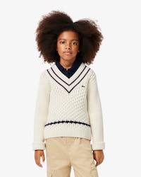 Girls' Cotton V-Neck Sweater Vest
