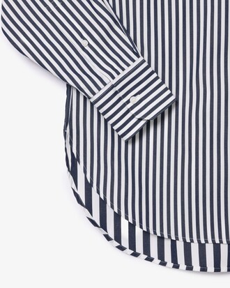 Women's Striped Cotton Poplin Shirt