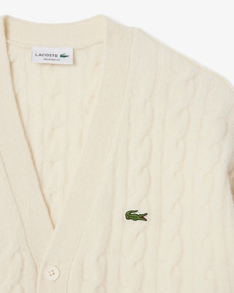 Men's Cable Knit Wool Cardigan