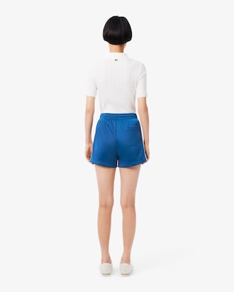 Women's Satin Jersey Pointelle Stripe Shorts