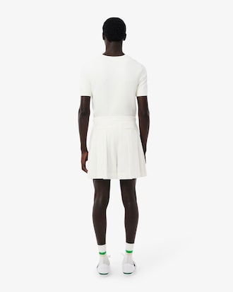 Men's Runway Pleated Wool Shorts