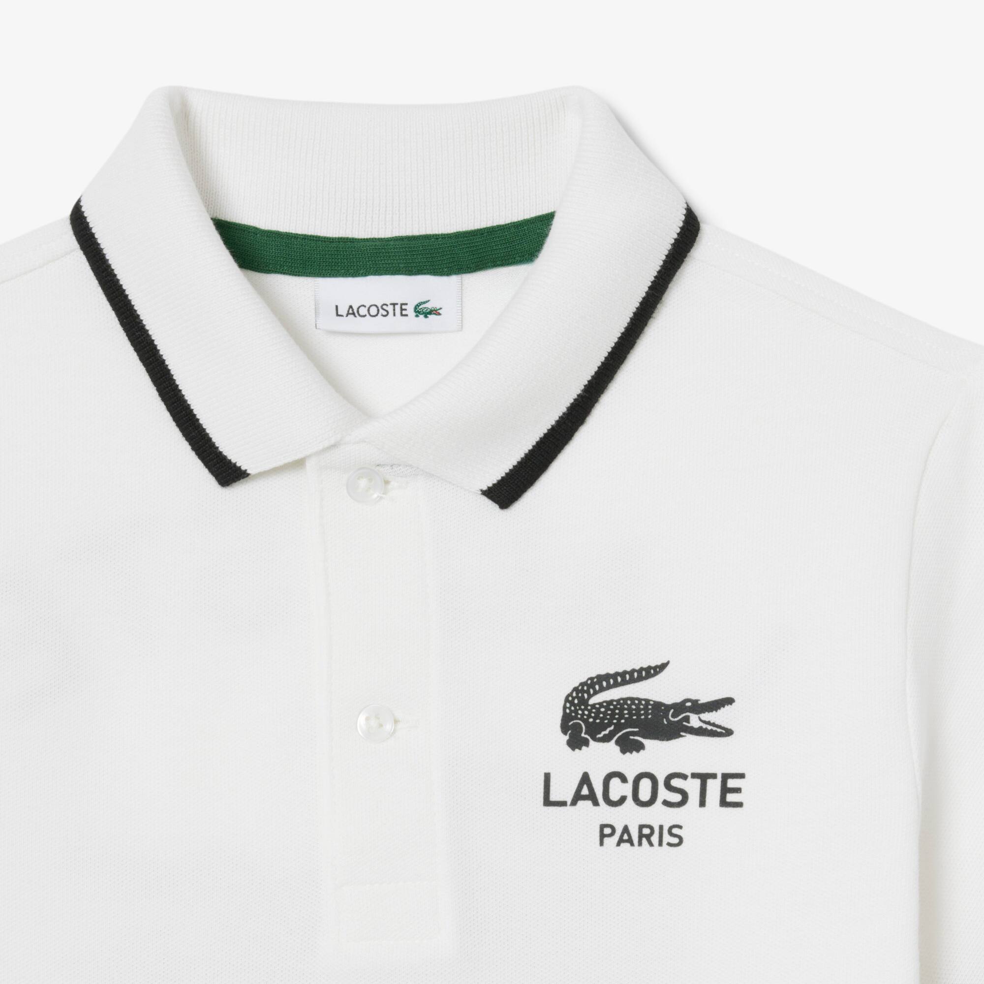 Boys' Stripe Collar Petit Piqué Polo - Teens Polos - New In 2026