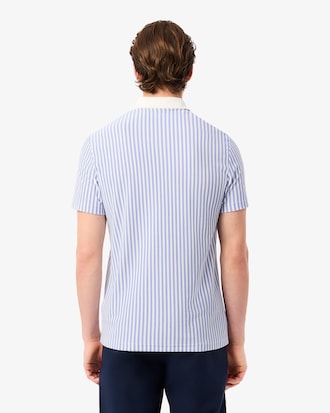 Men's Thermo-Regulating Striped Golf Polo