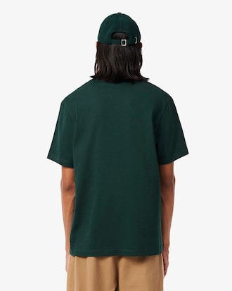 Playera de Tejido Jersey Gruesa con Escudo Bordado