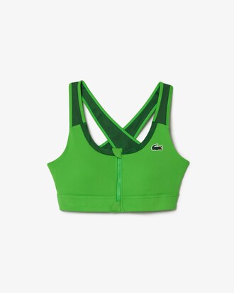Bralette elástico deportivo con Color Block y Cierre