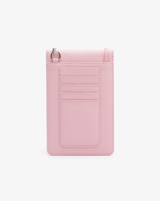 Estuche para tel&eacute;fono inteligente de piel granulada con solapa Croco Crew para mujer