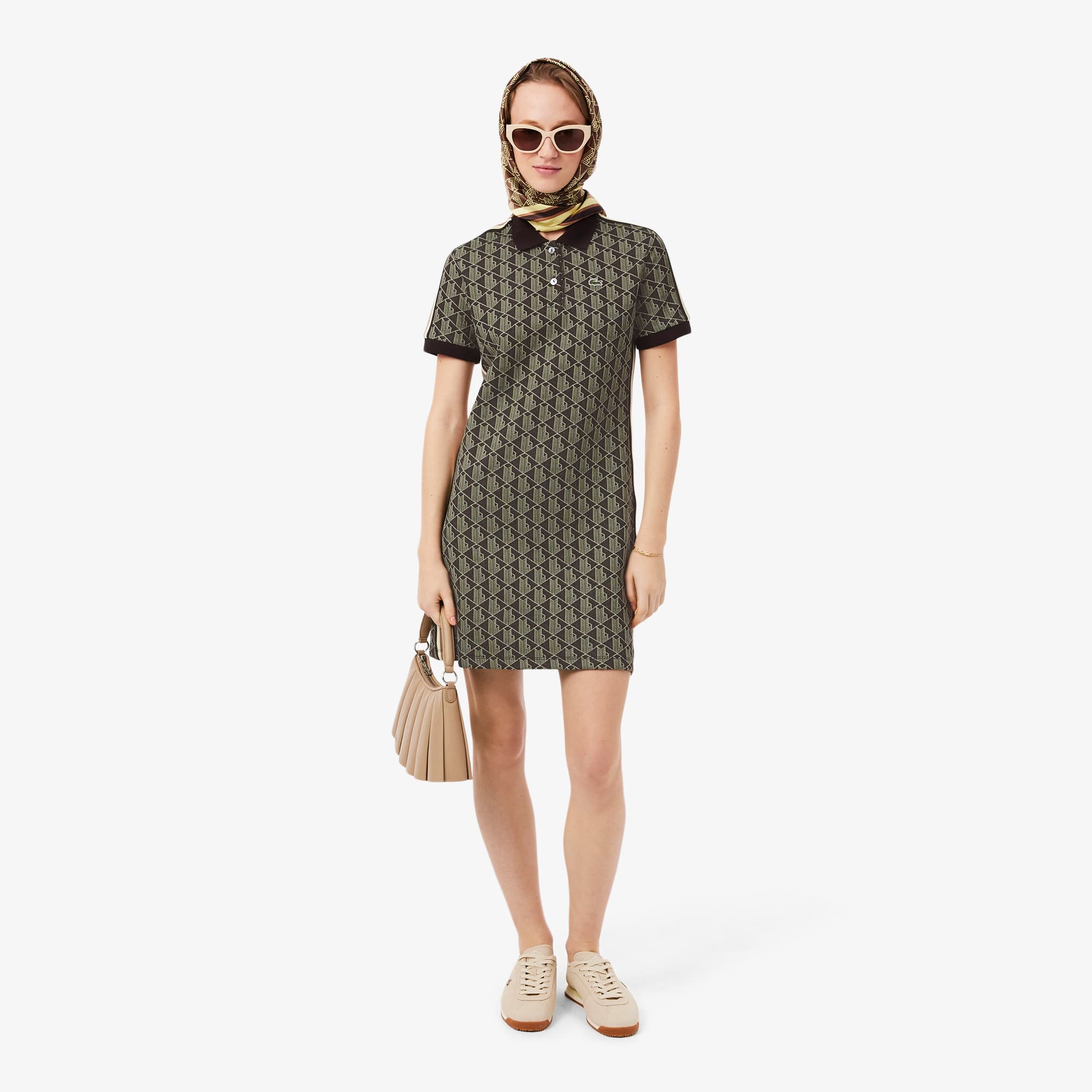 Lacoste Women's Slim Fit Monogram Polo Dress - XXL (44) Lacoste Women's Slim Fit Monogram Polo Dress - XXL (44)