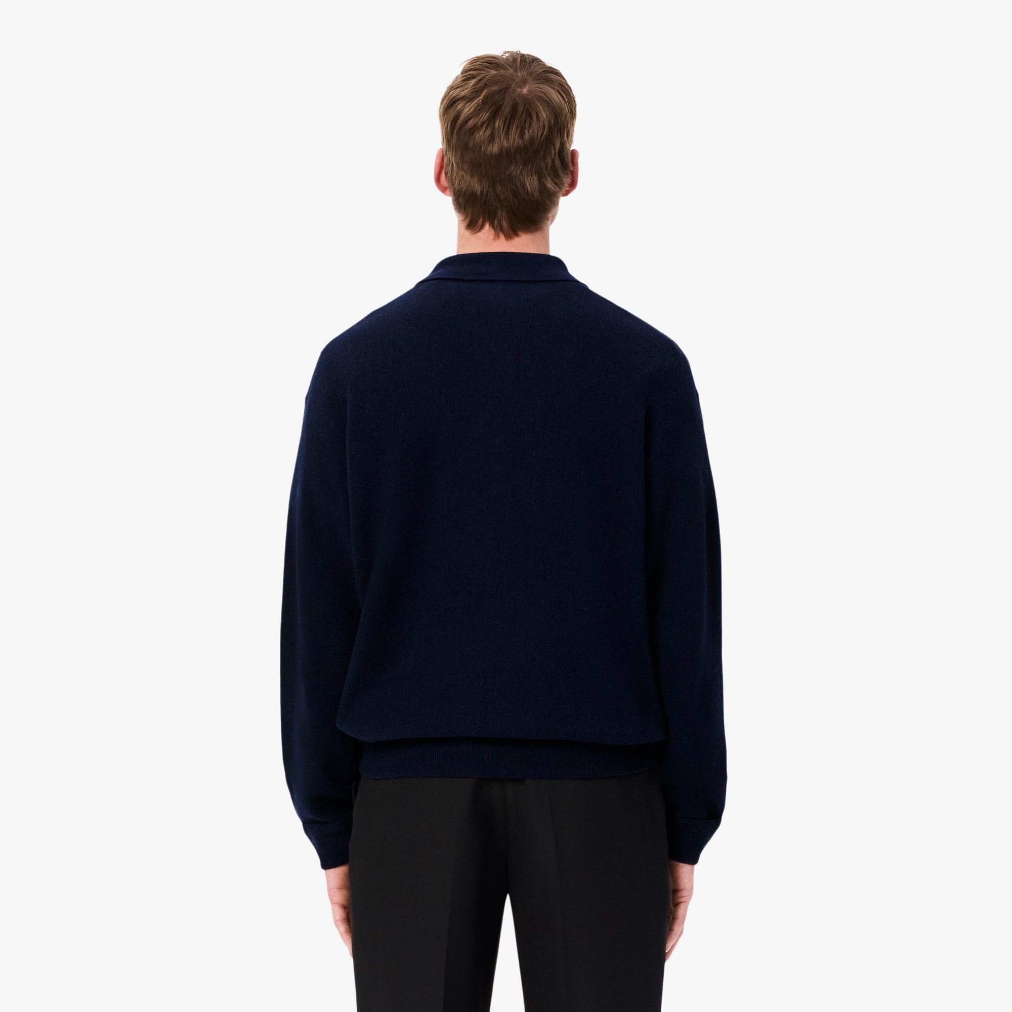 Men's Relaxed Fit Wool Polo Sweater - Sweaters & Sweatshirts - New