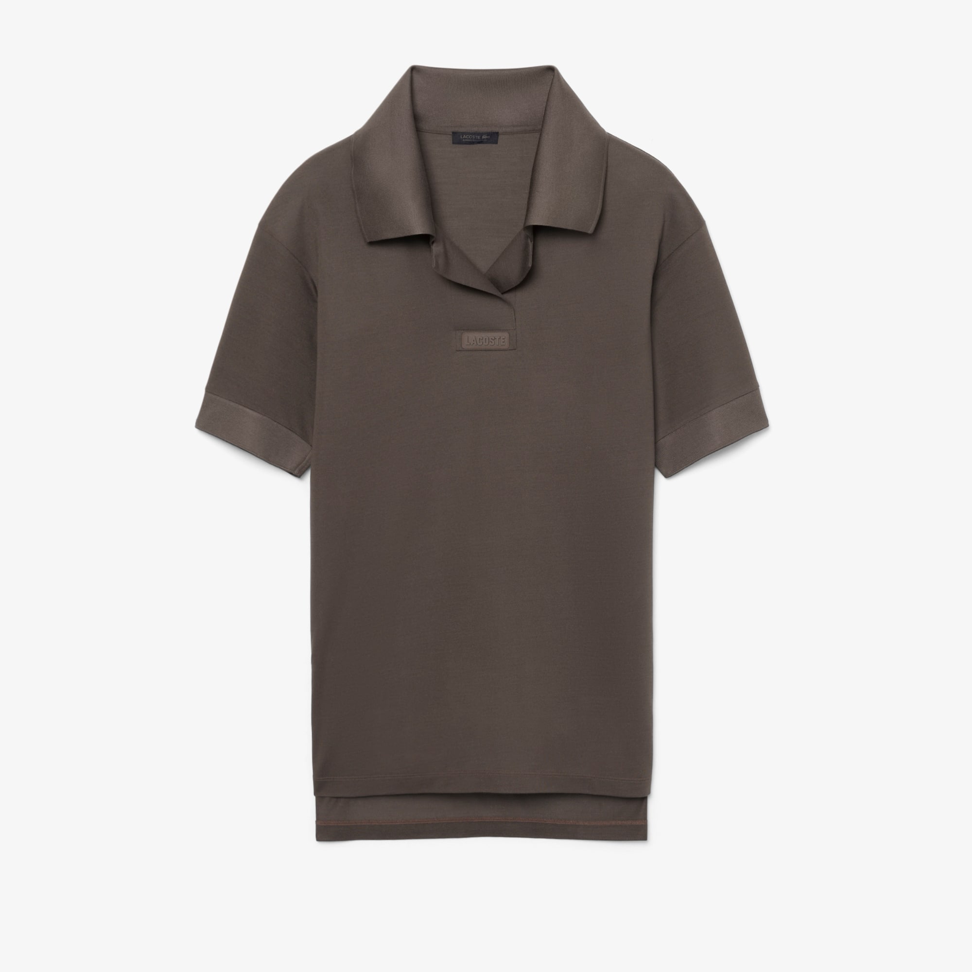 Runway Silk Piqué Polo Collar Dress