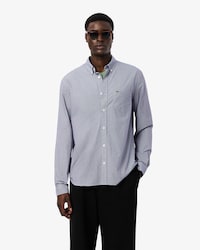 Camisa para hombre Regular Fit de popel&iacute;n a cuadros vichy