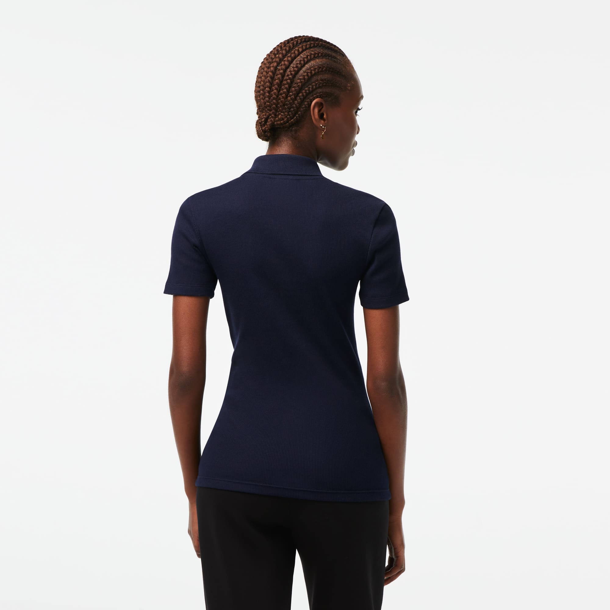 売れ筋商品|||ラルフローレン カットソー トップス レディース Women's Ribbed Cotton Tee Newport Navy Ribbed Cotton Tee | Ralph Lauren