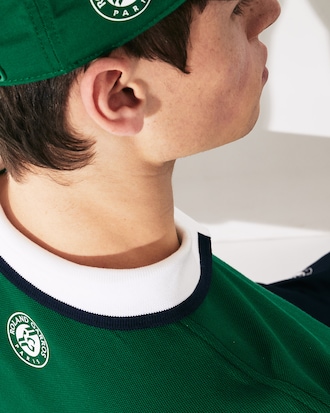 Men's SPORT Roland Garros Cotton Plant Design Polo