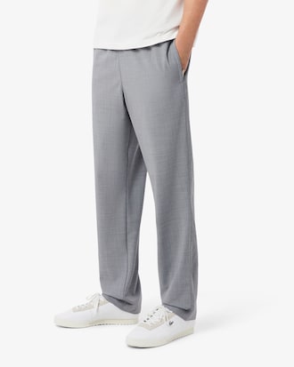 Pantalon chino regular fit flanelle de laine