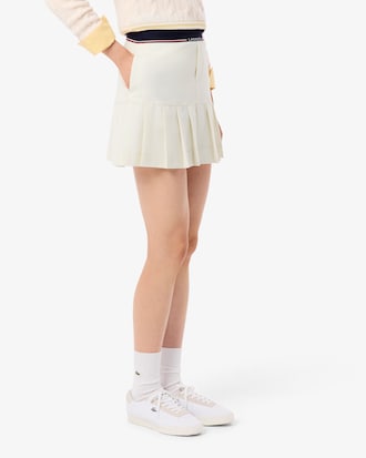 Women's Short Pleated Wool Blend Skirt
