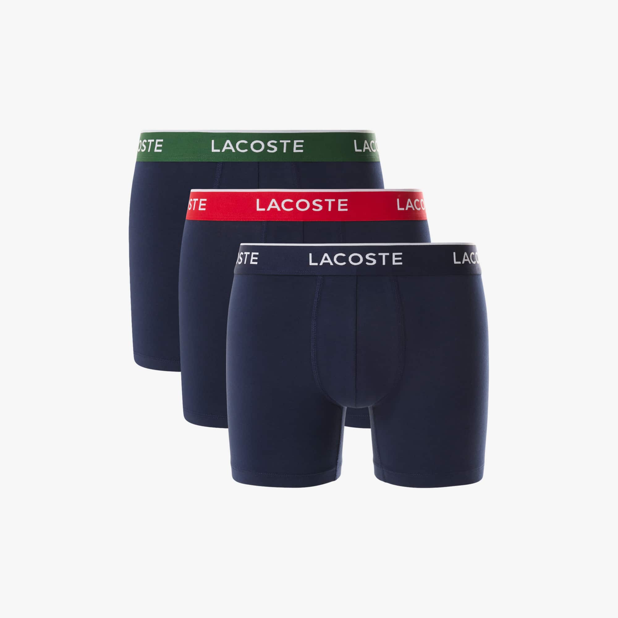 Lacoste 3 Pack Boxer Briefs In Blue